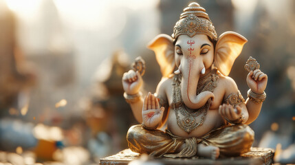 Fototapeta premium beautiful statue of lord ganesha
