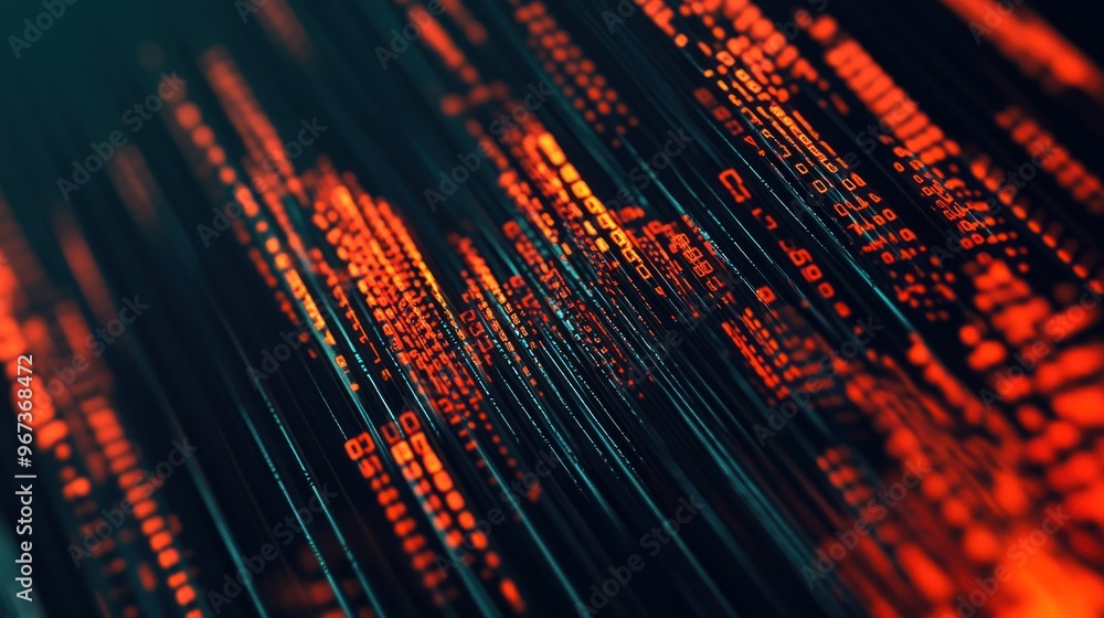 Poster abstract digital data stream