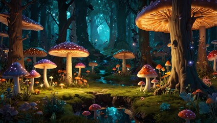 Fototapeta premium mushrooms in the forest