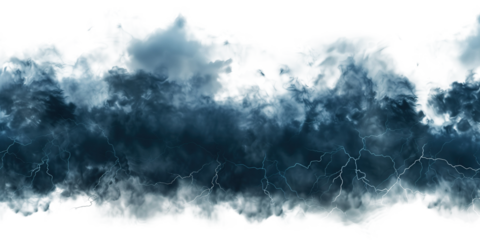 Dark storm clouds on a white background, creating a dramatic and intense atmosphere