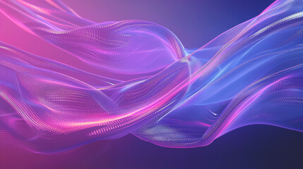 Abstract silk digital fabric with elegant fluidity.