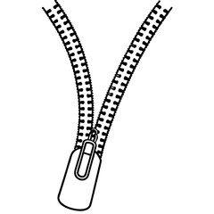 zipper outline coloring book page line art illustration digital drawing