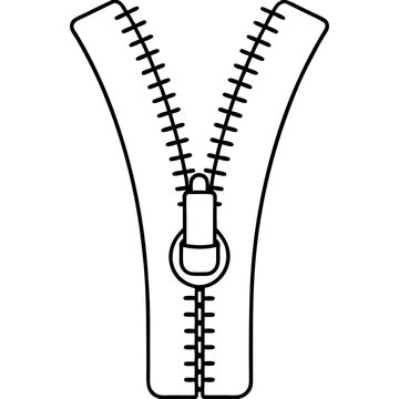recommend clip art: zipper outline coloring book page line art illustration digital drawing