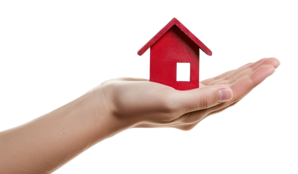 PNG Hand holding a house finger person human.