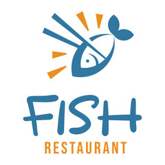 fish restaurant minimalist logo design