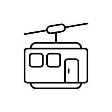 recommend clip art: Cable car outline icons, minimalist vector illustration ,simple transparent graphic element .Isolated on white background
