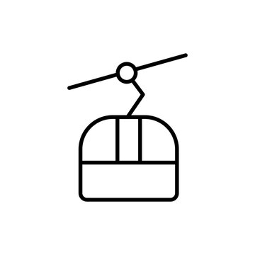 recommend clip art: Cable car outline icons, minimalist vector illustration ,simple transparent graphic element .Isolated on white background