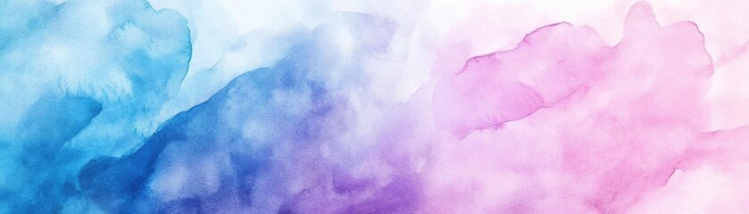 Obraz premium A vibrant watercolor background blending soft blue, pink, and purple hues, perfect for artistic and creative projects.
