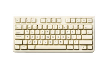 computer keyboard isolated on transparent background