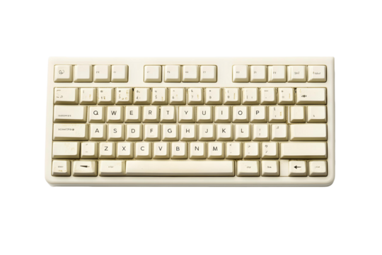 computer keyboard isolated on transparent background