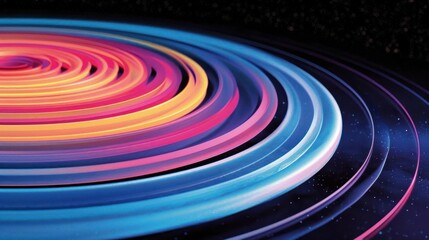 Abstract swirling patterns in vibrant colors, evoking a sense of motion and depth.