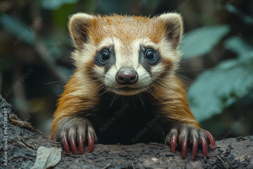 Aufkleber a copper badger with ruby claws,