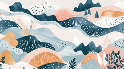mountain pattern seamless wallpaper