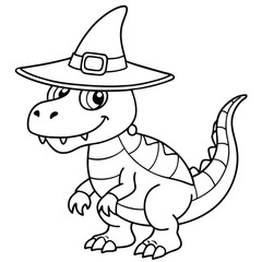 dinosaur coloring page Free vector book line art for kids