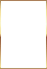 Gold Rectangle Aesthetic Metallic Frame. Classic Decoration. Golden Foil Border.