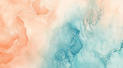 A serene abstract background featuring soft peach and teal hues, blending seamlessly for a calming visual effect.