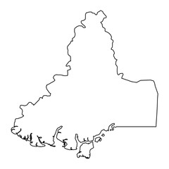 Sujawal district map, administrative division of Pakistan. Vector illustration.