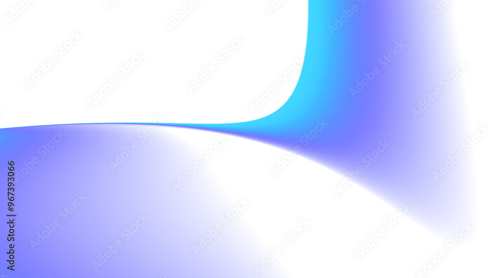 Poster blurred transparent gradient background. elegant blue wavy line on transparent png overlay backgroun