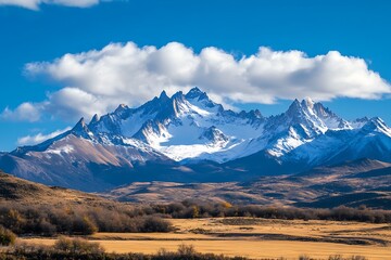 High rocks in mountain valley during sunrise. Natural summer landscape