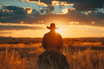 Dramatic western movie scene personage harsh brutal cowboy beautiful cowgirl, Generative AI