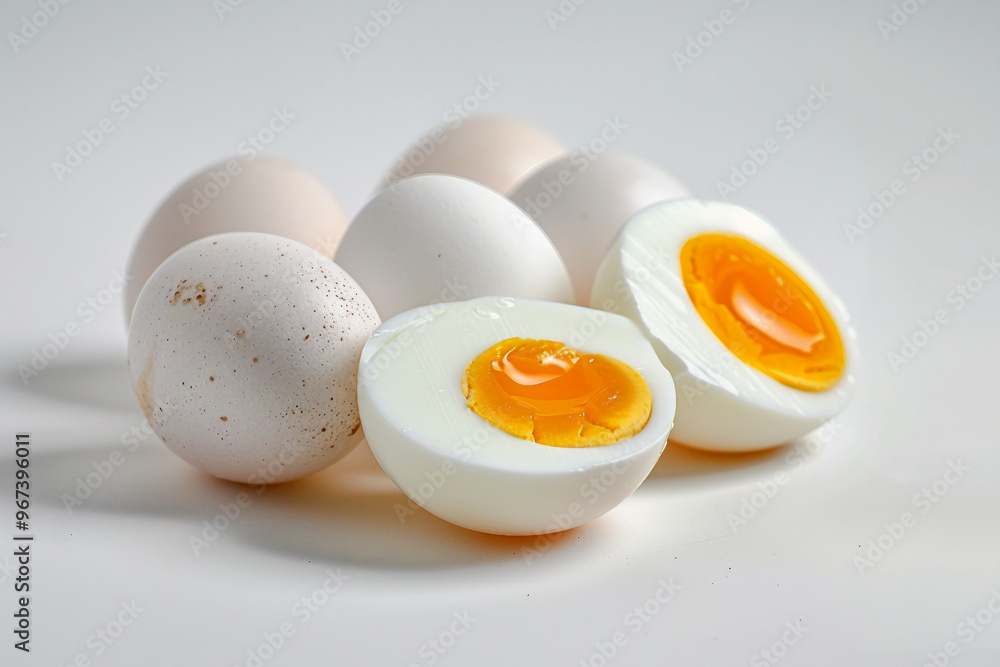 Wall mural ai generated image of a tasty dish traditional breakfast isolated on white background