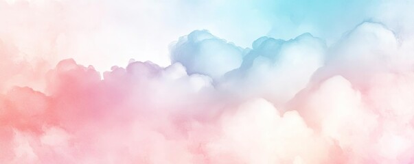 Soft pastel clouds blend harmoniously in a serene sky, creating a tranquil backdrop perfect for creative projects.