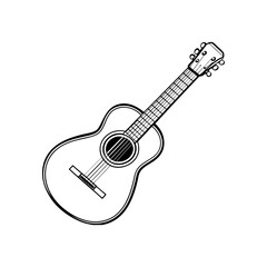 Naklejka premium acoustic guitar Clipart isolated vector illustration