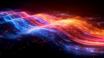 Fototapeta premium Vibrant Swirls of Light and Color Create an Abstract Display of Movement and Energy