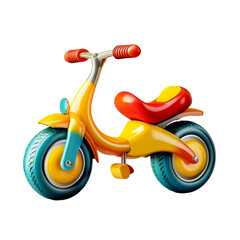 Bright and colorful children's tricycle designed for fun and safety, perfect for toddlers learning...