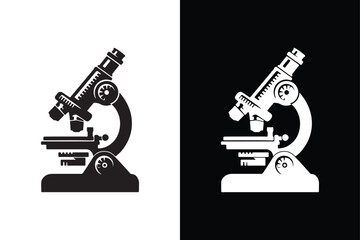 Black And White Microscope Vector Elegant Simplicity.