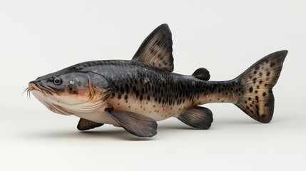 Fototapeta premium Redtail catfish clipart, element, 3D illustration, realistic, isolated on white background