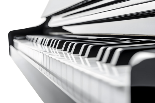 piano and notes transparent background