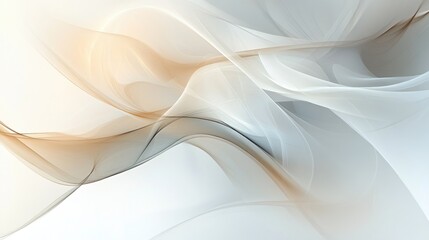 Abstract White and Beige Swirling Background