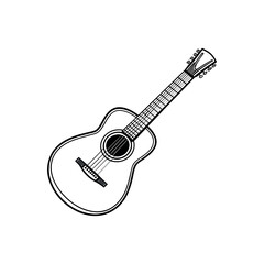 acoustic guitar Clipart isolated vector illustration