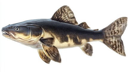 Naklejka premium Shovelnose catfish clipart, element, 3D illustration, realistic, isolated on white background