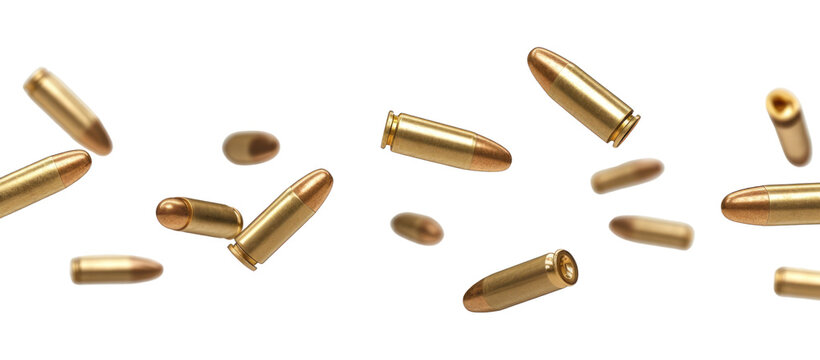 PNG Falling big bullets border ammunition background weapon.