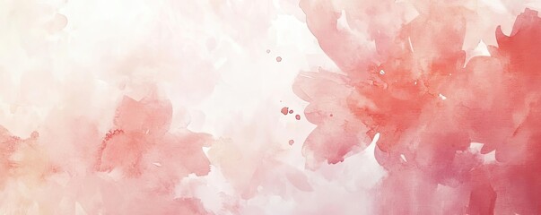 Fototapeta premium A soft, dreamy watercolor background with subtle pink hues, perfect for romantic or artistic themes.