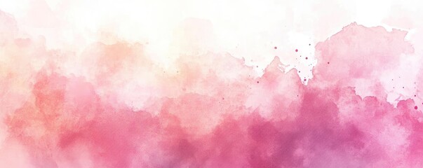 Obraz premium A soft, dreamy watercolor background featuring gentle pink hues blending seamlessly into a light atmosphere.