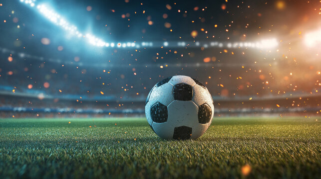 Football background for banners, cards, and websites, promoting a soccer championship. 