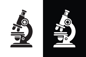 Black And White Microscope Vector Elegant Simplicity.