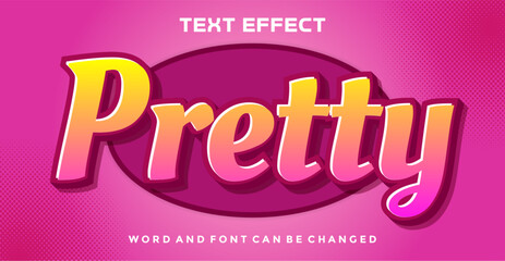 Pretty editable text effect