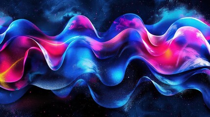 Abstract waves of vibrant colors creating a dynamic and fluid visual effect.