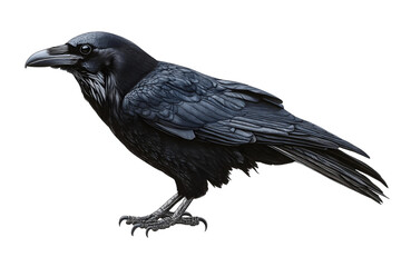 Naklejka premium raven on transparent background