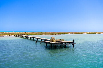 Old marina on island in Tunisia
