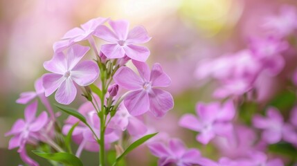 Fototapeta premium Close up of unopened lilac bell phlox background