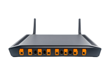 computer network cable on transparent background