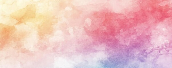 A vibrant watercolor background with soft hues of pink, yellow, and purple, perfect for creative projects and designs.