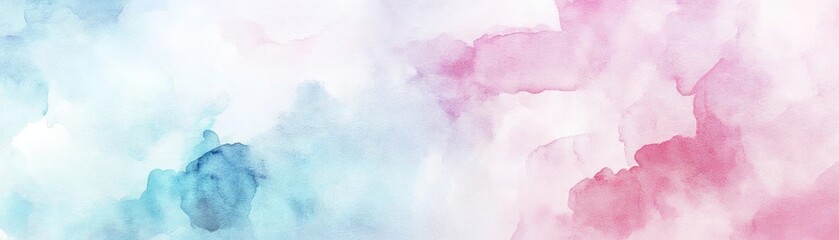 Obraz premium A soft watercolor background featuring blended blue and pink hues, perfect for presentations and art projects.