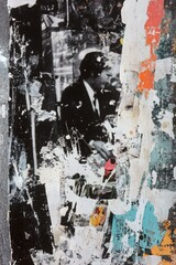Paper vintage collage, poster for decor, AI generated