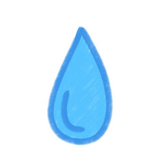 Water Drop Kindergarten Crayon Drawing